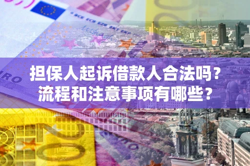 北京担保人起诉借款人合法吗？流程和注意事项有哪些？