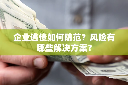 北京企业逃债如何防范？风险有哪些解决方案？