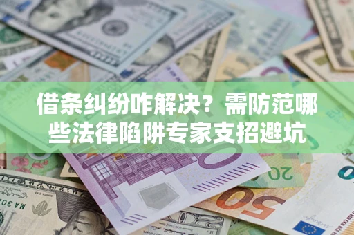 北京借条纠纷咋解决？需防范哪些法律陷阱专家支招避坑
