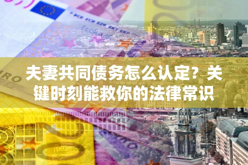 北京夫妻共同债务怎么认定？关键时刻能救你的法律常识